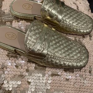 ASH SHOE GOLD loafers mules